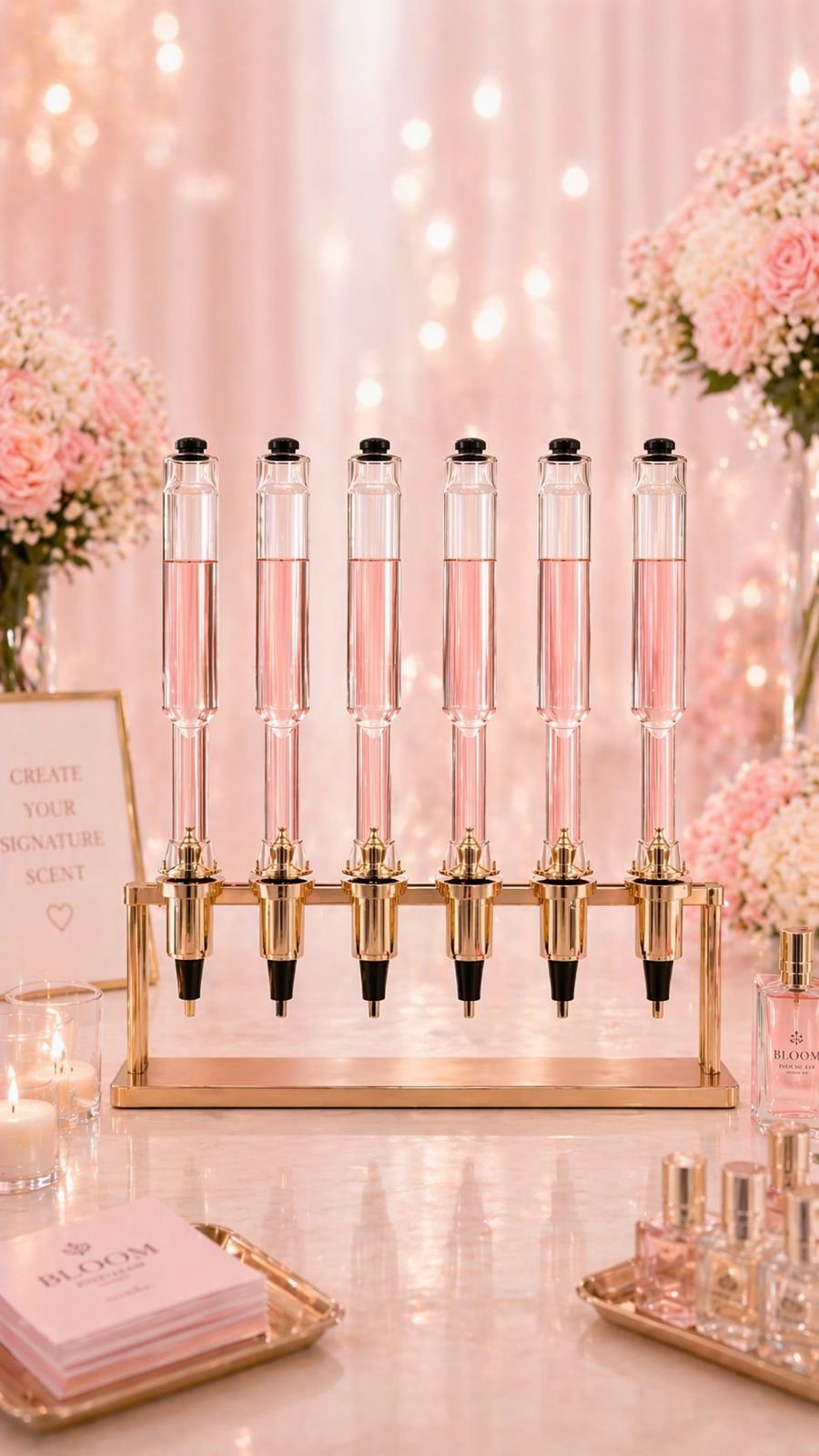 Guests creating custom fragrances